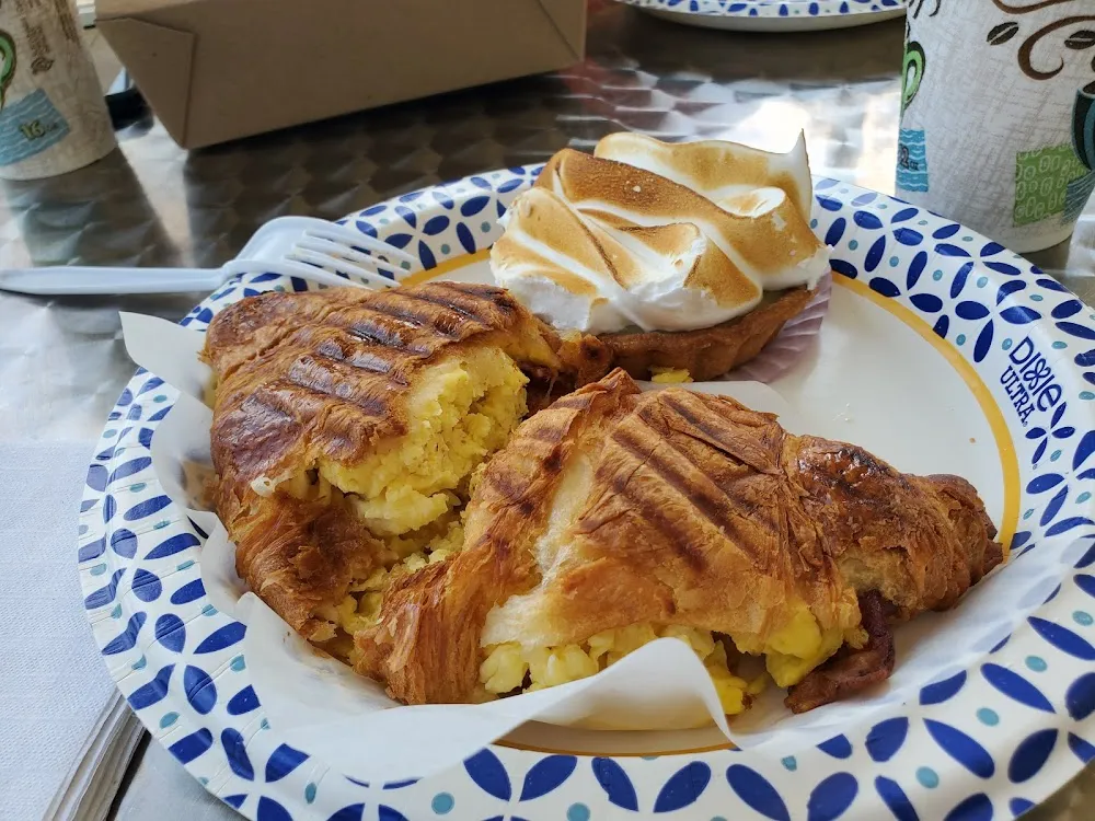Croissant and a Lemon Tart
